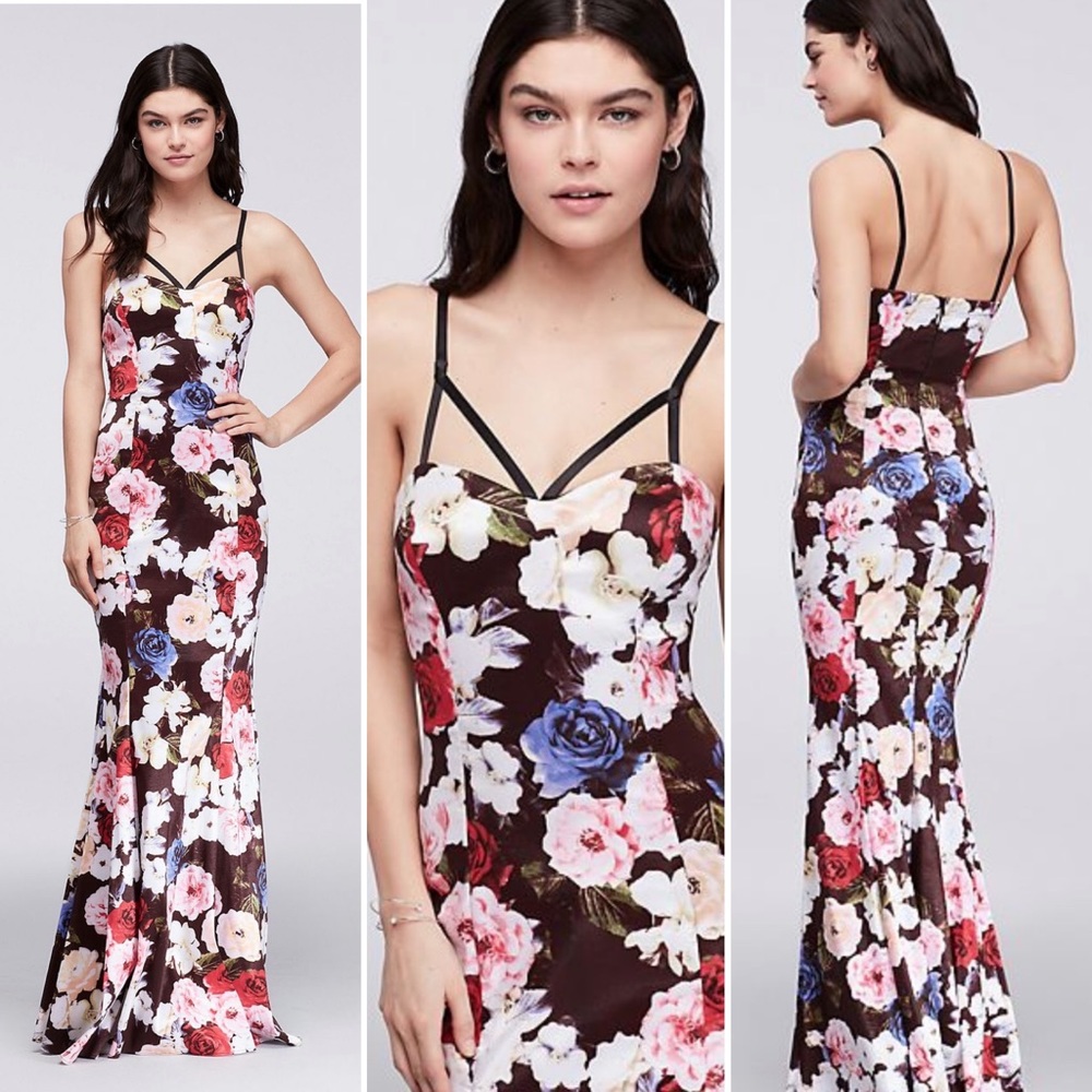 Floral mermaid gown junior sz 11